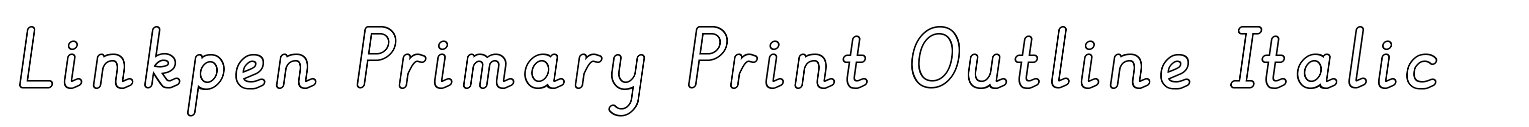 Linkpen Primary Print Outline Italic